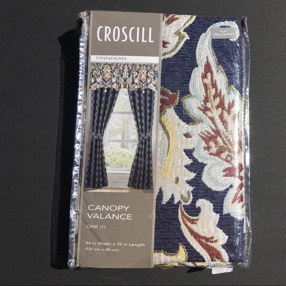 Croscill Valances Finnegan Canopy Pair 54” x 19” Floral  New